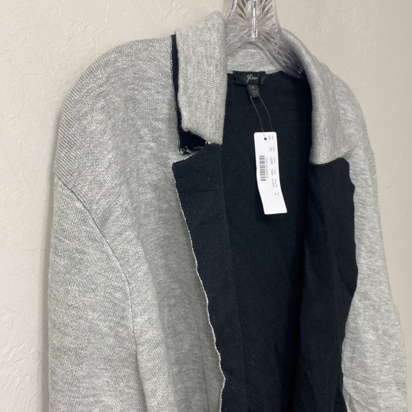 J.Crew Grey open front sweater blazer size M.NWT - Picture 5 of 13